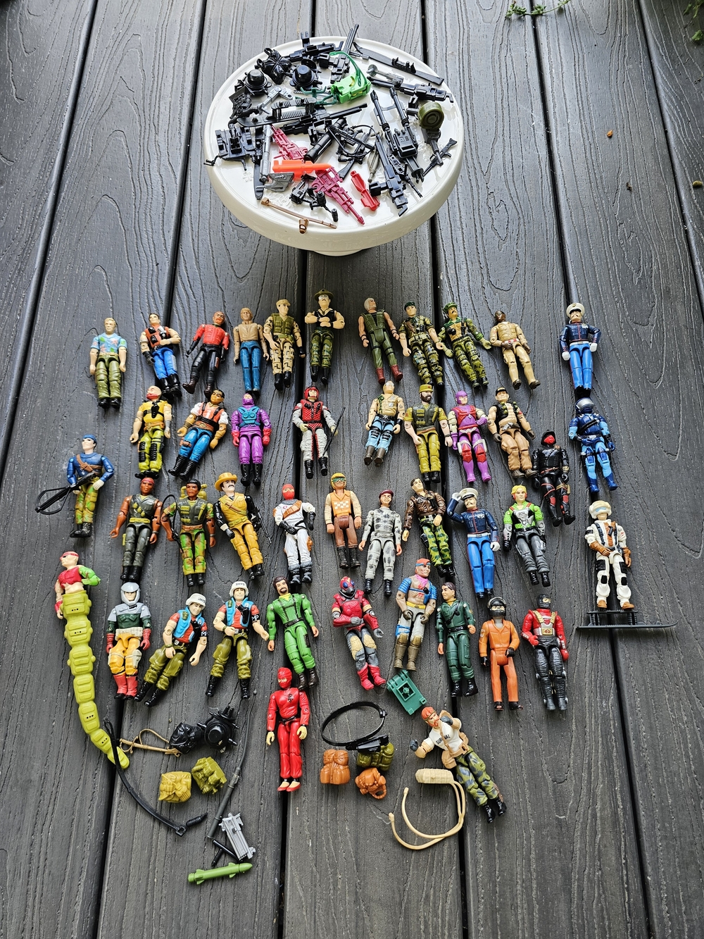 Vintage 1980s G.I. Joe Action Figure Lot & Weapon Accessories - Hasbro RAH Cobra